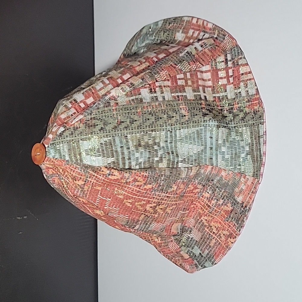 Aztec and Filigree Fabrics multi colored Tulip Hat